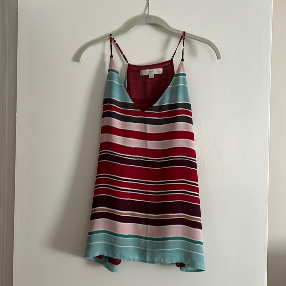 Loft petites medium tank top multicolor